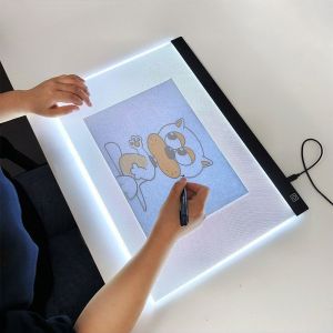 โต๊ะวาดภาพ LED แบบมีไฟ สำหรับงาน A4 A5 กระดานวาดภาพอนิเมะ คอมิก กระดานเขียนแบบโปร่งใส โต๊ะวาดภาพมีไฟสำหรับศิลปิน