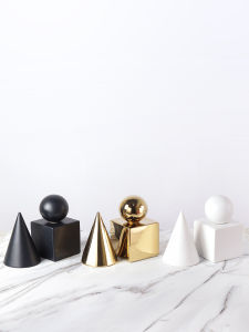 Scandinavian Light Luxury and Simplicity Ceramic Geometric Shape Decoration Modern Home Decoration Sample Room Soft Decoration Wine Cabinet Entrance