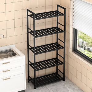 Free Standing Hole-Free Bathroom Organizer Shelf