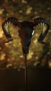 ZEROING RAM SKULL Camping Lantern Ornament Lantern not included