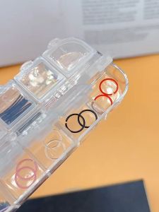 1Set Anti-blocking Ear Hole Prevention Multi Color Circle Stud Ceramic Earrings Ear Stick Colorful Anti-allergy Box Set