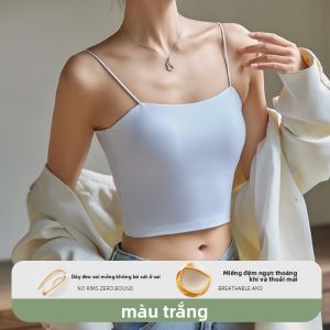 MiiOW | Áo ba lỗ không dây Catman dành cho nữ mùa xuân hè có đệm ngực Áo khoác ngoài hở bụng Thiết kế lưng đẹp Áo lót bên trong