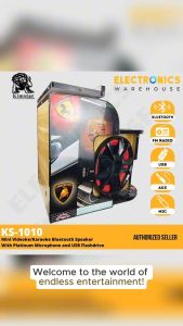 The Kimstar KS-1010 Super Heavy Duty Karaoke (w/o TV) Set Large Size Bluetooth Speaker with Microph