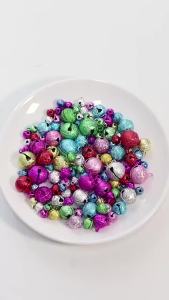 20-50pcs Random Mixed Colors Jingle Pendant Tiny Matte Iron Bells For Dog Christmas Tree Decoration DIY Crafts Accessories