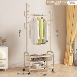 HAOMEIJIA | Portable with Wheels Small Home Clothes Rack