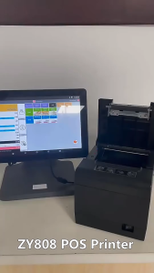 Zywell ZY808 Thermal Receipt Printer 80mm USB+LAN POS Printer