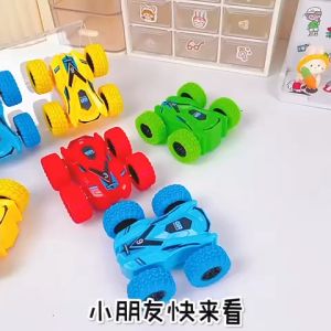 Mobil Mainan 2 Sisi Warna Solid / Mobil Putar Bolak Balik / Mobil Mainan Roda Besar / 2 Side Car Full Color