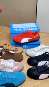 MIA New Fashionable(36-44) Rubber Shoes For Mens and Womens Leather Soft Sole Trainers Comfortable Casual Sneakers