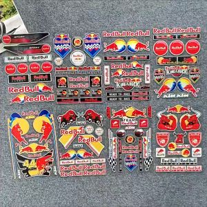 Motorcycle Red Bull Sticker Logo Car Motorcycle Helmet Decal Reflective Waterproof Decoration