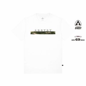 Aerostreet T Shirt Geo Putih: Kaos T-Shirt Berkualitas Tinggi untuk Pria