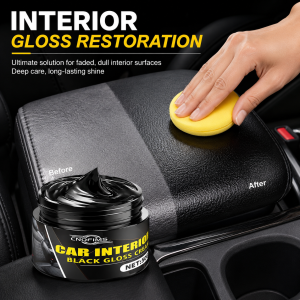 Steering Wheel Restoration Cream for Interior Plastic Scratch Repair and Gloss Renewal