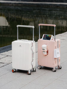 Large Capacity Aluminum Frame Luggage Suitcase with Password Lock for Travel Universal Wheel Womens Fashion Trend Carry-On Bag