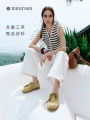 Thick Bottom Deqin Shoes Unisex Casual Kangaroo Shoes High round Head Rubber Outsole Leather Inner Youth Leisure Fashion. 