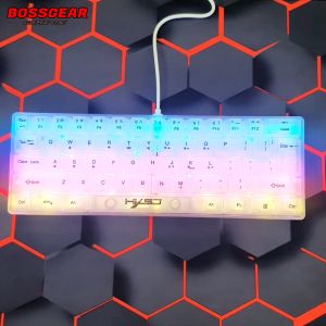 Bàn phím giả cơ V700 RGB Layout 60% Phím Trong Suốt