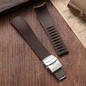 Dây Đeo Đồng Hồ Cao Cấp Bằng Cao Su FKM Khóa Nhanh Đầu Cong Dành Cho Omega Casio 18-24mm Có Thể Cắt Theo Kích Thước Tương Thích Với Đồng Hồ Truyền Thống
