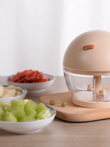 SHENAR Alat Cincang Bawang Penggiling Manual Blender Bawang/Daging/Mini Chopper Aesthetic/Penggiling Bawang Tarik Manual/Pajangan Daput Estetik