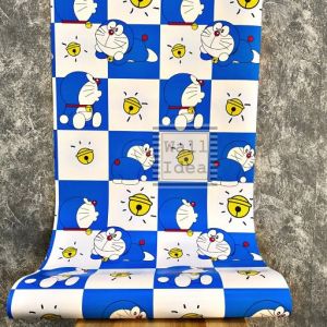 Wall Ideas วอลเปเปอร์ติดผนัง สติกเกอร์ผนัง PVC มีกาวในตัว ขนาด 45 cm x 10 m #bluestriped