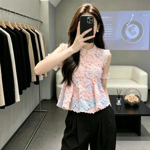 SHUAIYUE | Áo Blouse Nữ Không Tay Thêu Hoa Độc Đáo và Thời Trang