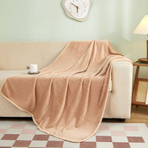 Solid Color Flannel Blanket Soft Warm Coral Fleece Velvet Blanket Winter Sheet Sofa Office Air Conditioning Yoga Nap Blanket