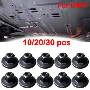 20pcs Auto Plastic Nuts Clips Guard Plate Fasteners For BMW Chassis Guard Plate Insulation Board Leaf Board Lining Bumper Clips