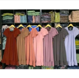 Daster Terbaru crinkel | Daster kerut dada jumbo/ dress