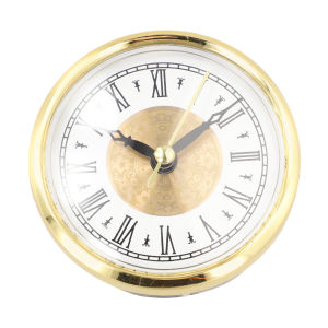 80MM Clock Insert Clock Movement Replacement DIY Projects Black Arabic Numerals Colored Trim Fits 2.8 Inch Round Hole