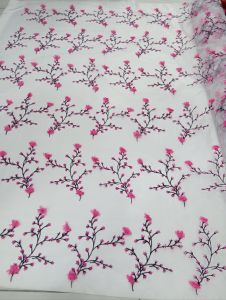 bahan tille sakura bordir bunga akar rambat terbaru cod.