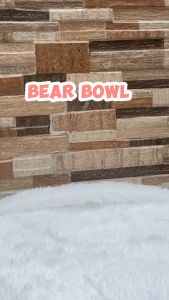BEAR BOWL - Tempat Makan Anjing Kucing Besar - Bear Shaped High Raised Food Bowl - Mangkok Hewan Model Telinga Beruang - Wadah Makan Anjing Kucing/Anabul