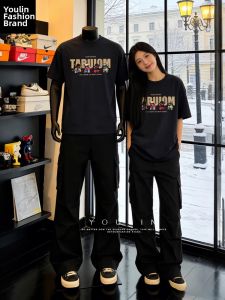 YOULIN | American Retro Comic Printed Short Sleeve T-Shirt Heavy Cotton