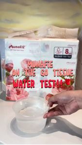 【8 Packs】Munafie Rose Scent Facial Tissue Paper 520 Sheets/ Pack 5-Ply Large Size Soft & Smooth Natural Wood Material Napkin Toilet paper