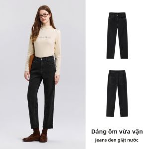Semir | Quần Jeans nữ ống suông đứng rách gấu giúp thon gọn và làm thẳng chân