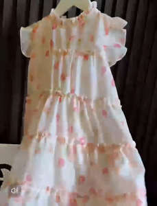 Gaun Anak Perempuan  Gaun Musim Panas Versi Korea Baru Rok Anak Asing Pakaian Anak Super Peri Gadis