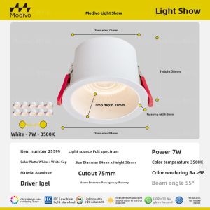 FANCY LAMP CLUB | Embedded Eye-Protection LED Ceiling Light