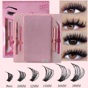 Bộ Dụng Cụ Nối Mi Chùm MIAOJIE DIY Với Nhíp Keo Và Chất Làm Kín Mi Giả Dùng Một Lần Có Thể Tái Sử Dụng Dành Cho Trang Điểm Mắt Dự Tiệc Sân Khấu Lễ Hội