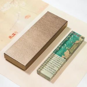 Creative Crystal Glass Paperweights Original Wood Brass Calligraphy Brush Letter Press Stone Brush Holder Ruler Book Press