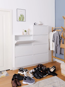 Lemari Sepatu Baja Rak Sepatu Terintegrasi rak sepatu susun kekinian Rak Dinding Gantung Shoes Kabinet