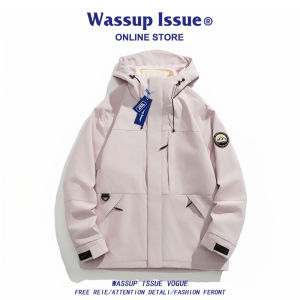 Wassup Issue American Style Mens Outdoor Windproof Waterproof Jacket Spring Autumn Dopaamine Coat Loose Fit Pure E-commerce Sales