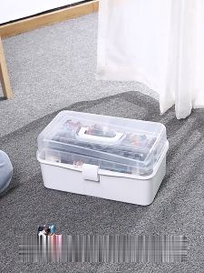 ONE-C1050 Kotak Penyimpanan Kotak Obat 3 Tingkat Tool Box Kotak Jepit Rambut Storage Box Serbaguna