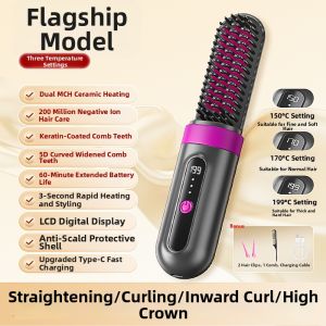 OVL | Ionized Volume Enhancing Wireless Hair Straightener and Curler