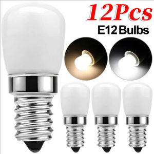 12pcs E12 220V LED Light Bulb / Mini Replacement Screw Bulb / Household Energy Saving Night Lamp / for Refrigerator Cabinet