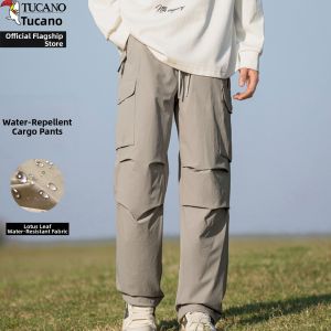 TUCANO | Ruffled Loose Durable Three-Proof Straight Cut Windbreaker Trousers