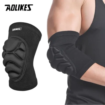 AOLIKES | AOLIKES 1Pair Elbow Pads Elbow Protector Volleyball Sponge Support Compression Elbow Braces for Basketball Tennis Football