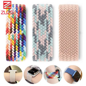 ZUZG Braided Solo Strap For Apple Watch Band 45mm 49mm 44mm 42mm 41mm 40mm Nylon Correa Bracelet iWatch series 11 10 9 7 SE 6 8 5 Ultra 4 3