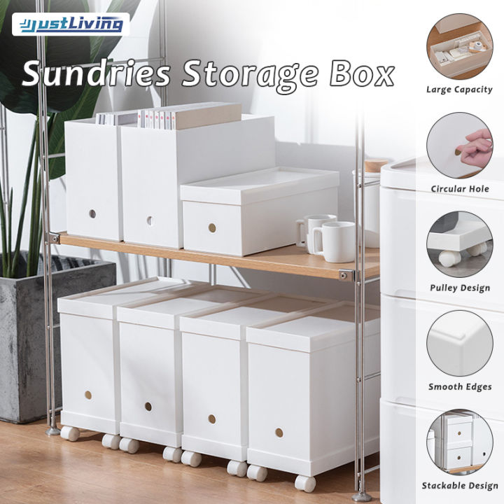 JustLiving Polypropylene File Box Japanese-Style Home Storage Box with ...