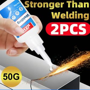 LOOLIFL 50g High Strength Oil-Based Glue for Welding - Universal Oil-Based Welding Glue for Instant Adhesives for Resin Ceramics Metal Glass Plastic Wood Including Dispensers.