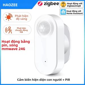 Cảm Biến Phát Hiện Chuyển Động PIR Hiện Diện Của Con Người Zigbee Với Bộ Phát Hiện Độ Sáng Hoạt Động Bằng Pin Cho Trợ Lý Gia Đình Zigbee2mqtt