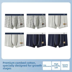 MiiOW | Cotton Underwear for Teen Boys Quadrilateral Shorts