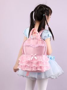 OUDENGPAI | กระเป๋าเดินทางลายลูกไม้สไตล์หวานสำหรับเด็กผู้หญิง กระเป๋าสะพายไหล่แบบลำลองสำหรับเด็กผู้หญิง กระเป๋าสะพายไหล่แบบลำลองสำหรับเด็กผู้หญิง