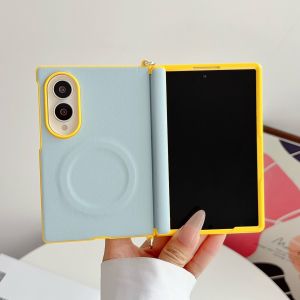 Bao Da Màu Tương Phản Dopamine Cho Samsung Z Fold 8 Galaxy Fold8 Bảo Vệ Bản Lề Từ Tính Vỏ Chống Sốc Với Khả Năng Tương Thích Magsafe