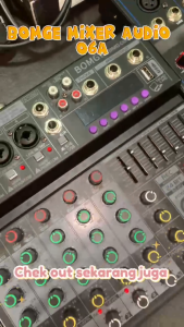 BOMGE 06A Audio Mixer - 6-Channel USB Mixing Console with Bluetooth 99 DSP Effects 48V Phantom Power Audio Interface for Podcasting Live Streaming and Music Recording